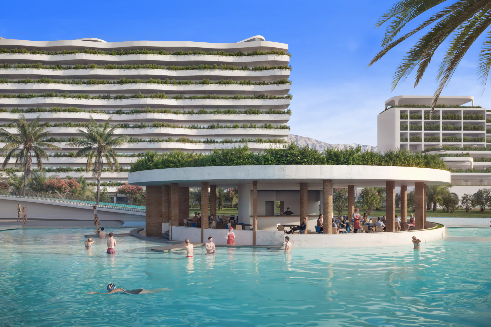 Restaurante y pool bar de Flamencos Condominio